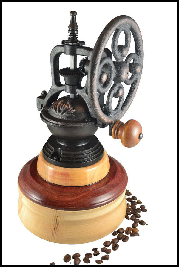 "Antique" Coffee Mill #2016, lathe turning, wood, coffee mill