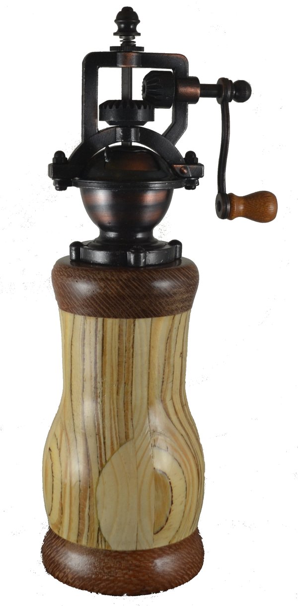 #2247 "Antique" Pepper Mill Recycled Plywood, Lacewood